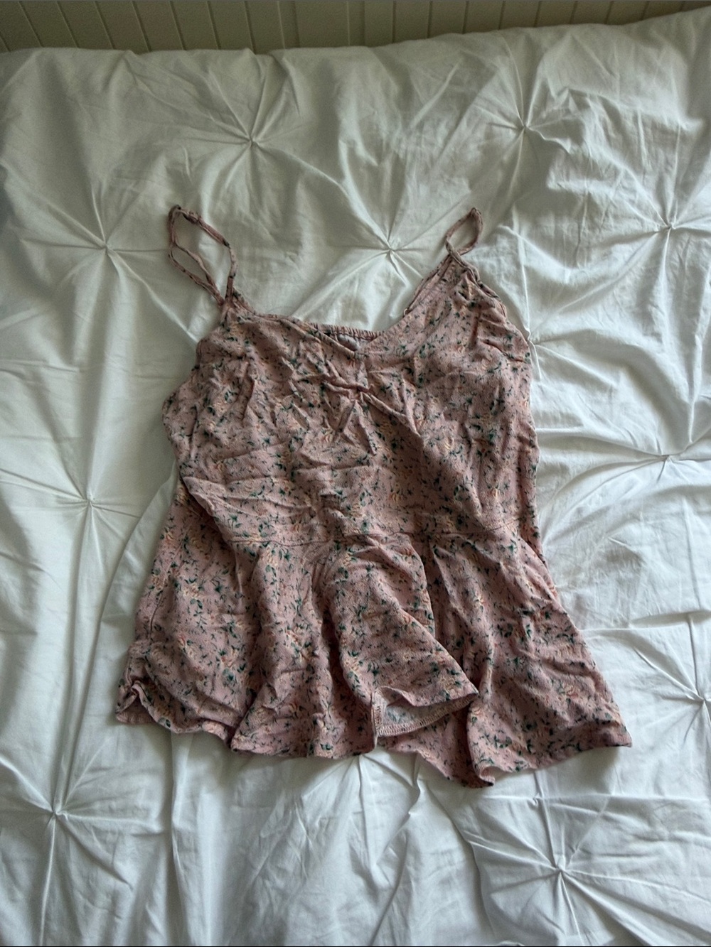 American Eagle Outfitters Pink Floral Spaghetti Strap Cami